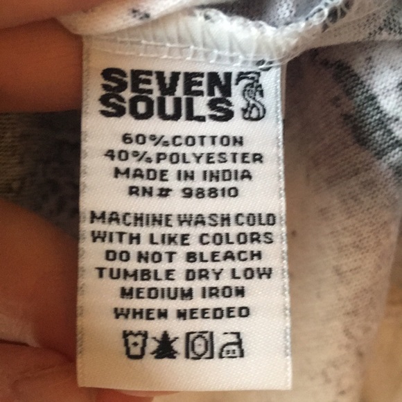 Seven Souls NWT “SAVAGE” Men Long Sleeve Tee Shirt Size Large. - Picture 10 of 16